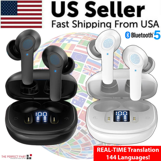 Professional Translator Earbuds with Real-Time and Offline Translation in 144 Languages