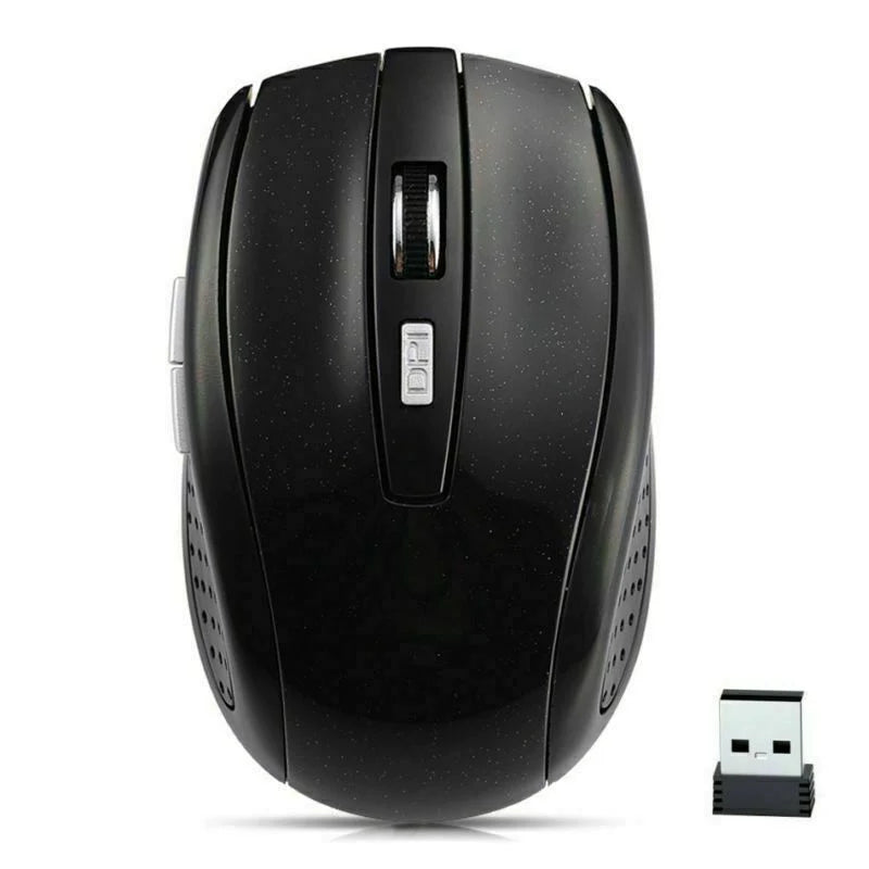 2.4GHz Wireless Optical Mouse with USB Receiver for PC and Laptop - DPI Adjustable - USA
