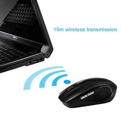 2.4GHz Wireless Optical Mouse with USB Receiver for PC and Laptop - DPI Adjustable - USA